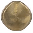 Maklaine Contemporary Aluminum Vase in Ribbed Metallic Gold Finish