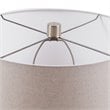 Maklaine Contemporary Ceramic and Metal Crackled Table Lamp in Aqua Blue