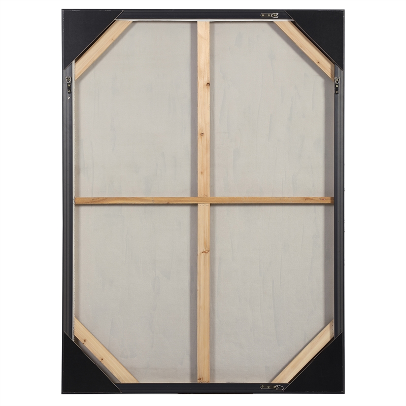 Maklaine Organized Chaos Wood Plastic Hand Painted Canvas in Multi-Color