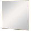 Maklaine Square Contemporary Plastic and MDF Mirror in Brushed Gold
