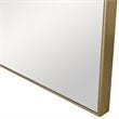 Maklaine Square Contemporary Plastic and MDF Mirror in Brushed Gold