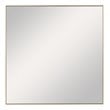 Maklaine Square Contemporary Plastic and MDF Mirror in Brushed Gold