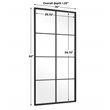 Maklaine Contemporary Iron Metal and MDF Window Mirror in Black