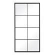 Maklaine Contemporary Iron Metal and MDF Window Mirror in Black