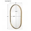 Maklaine Oval Transitional Iron Metal Mirror in Lightly Antiqued Gold