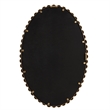 Maklaine Contemporary Oval Transitional MDF and Metal Mirror in Gold