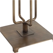 Maklaine Transitional Metal and Fabric Floor Lamp in Brass/Gold