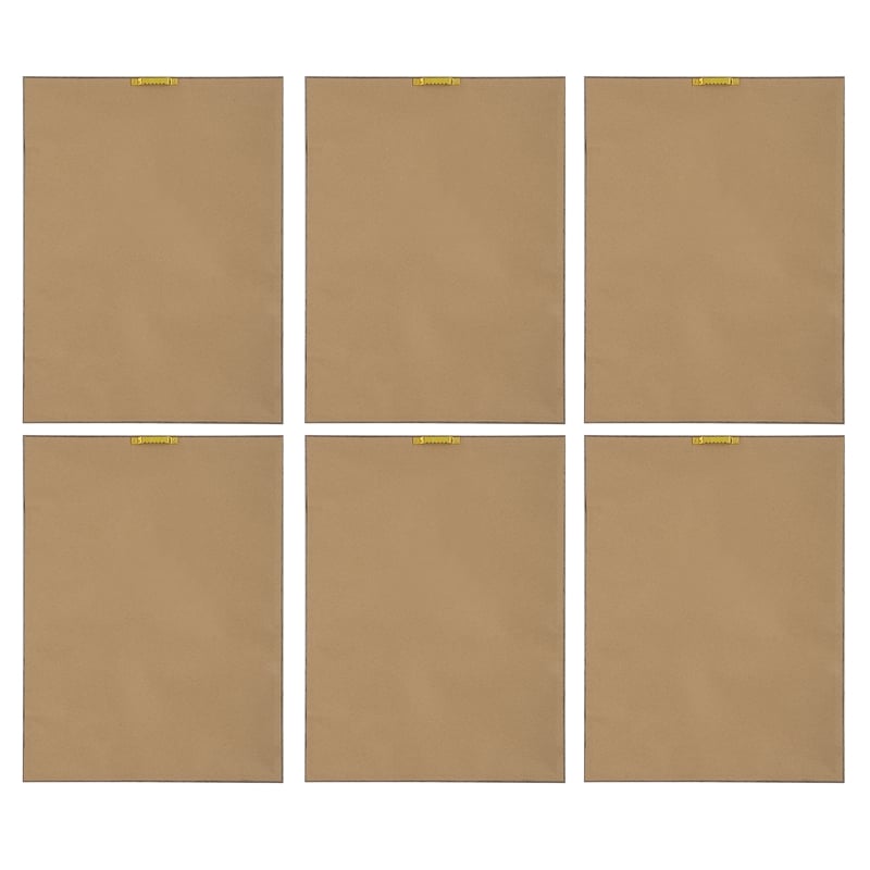 Maklaine Contemporary Plastic & Paper Prints in Brown/White (Set of 6)