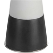 Maklaine Contemporary Rice Stone and Resin Table Lamp in Black/White