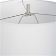 Maklaine Contemporary Rice Stone and Resin Table Lamp in Black/White