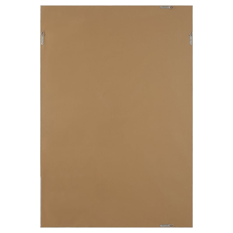 Maklaine Contemporary Pine Wood and Paper Print in Multi-Color