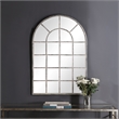 Maklaine Coastal Iron Metal and MDF Mirror in Antique Rustic Gray