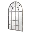 Maklaine Coastal Iron Metal and MDF Mirror in Antique Rustic Gray