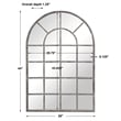 Maklaine Coastal Iron Metal and MDF Mirror in Antique Rustic Gray