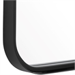 Maklaine Contemporary Iron Metal & MDF Mirror in Satin Black