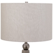 Maklaine 1-Light Coastal Ceramic & Iron Table Lamp in Dove Gray