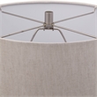 Maklaine 1-Light Coastal Ceramic & Iron Table Lamp in Dove Gray