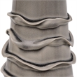 Maklaine 1-Light Coastal Ceramic & Iron Table Lamp in Dove Gray