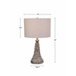 Maklaine 1-Light Coastal Ceramic & Iron Table Lamp in Dove Gray