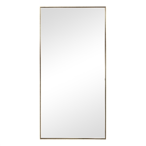 Maklaine 20x40&quot Contemporary Polystyrene Plastic and MDF Mirror in Gold