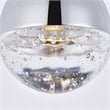 Maklaine Contemporary Aluminium & Iron Clear LED Pendant in Chrome