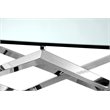 Maklaine Contemporary Octagonal Nickel and Glass End Table in Silver