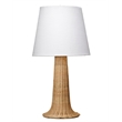 Maklaine Coastal Iron Base with Handwoven Walden Cane Natural Table Lamp