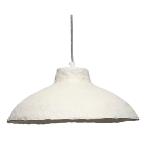 Maklaine Coastal Paper 36&quot-96&quot Adjustable Parchment Pendant in Off-White