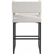 Maklaine Contemporary Cream Velvet Counter Height Stool (Set of 2)
