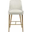 Maklaine Contemporary Cream Velvet Counter/Bar Stool (Set of 2)