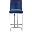 Maklaine Contemporary Navy Velvet Counter Height Stool (Set of 4)