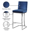 Maklaine Contemporary Navy Velvet Counter Height Stool (Set of 4)