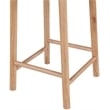 Maklaine Contemporary Soft Cream Vegan Leather Stool (Set of 3)