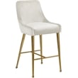 Maklaine Contemporary Cream Velvet Counter/Bar Stool (Set of 4)