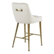 Maklaine Contemporary Cream Velvet Counter/Bar Stool (Set of 4)
