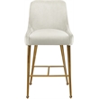 Maklaine Contemporary Cream Velvet Counter/Bar Stool (Set of 6)