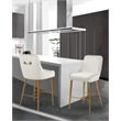 Maklaine Contemporary Cream Velvet Counter/Bar Stool (Set of 6)