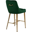Maklaine Contemporary Green Velvet Counter/Bar Stool (Set of 4)