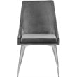 Maklaine Contemporary Grey Velvet Metal Frame Dining Chair (Set of 6)
