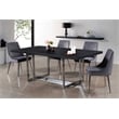Maklaine Contemporary Grey Velvet Metal Frame Dining Chair (Set of 6)