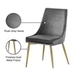 Maklaine Contemporary Grey Velvet Metal Frame Dining Chair (Set of 6)