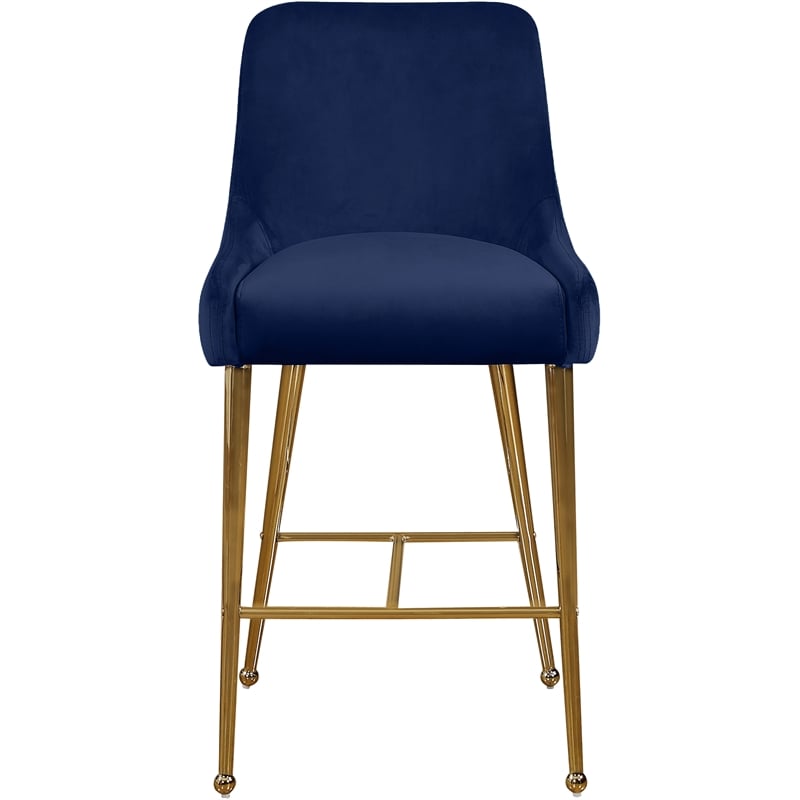 Maklaine Contemporary Navy Velvet Counter/Bar Stool (Set of 6)