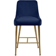 Maklaine Contemporary Navy Velvet Counter/Bar Stool (Set of 6)
