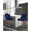 Maklaine Contemporary Navy Velvet Counter/Bar Stool (Set of 6)