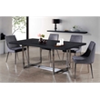 Maklaine Contemporary Grey Velvet Metal Frame Dining Chair (Set of 4)