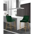Maklaine Contemporary Green Velvet Counter Height Stool (Set of 6)