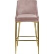 Maklaine Contemporary Pink Velvet Counter Height Stool (Set of 4)