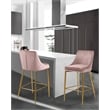 Maklaine Contemporary Pink Velvet Counter Height Stool (Set of 4)