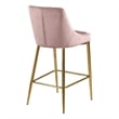 Maklaine Contemporary Pink Velvet Counter Height Stool (Set of 4)