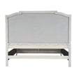 Makline Transitional Oak Wood Framed Linen Upholstered King Panel Bed